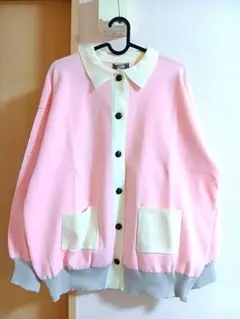 新品未使用タグ付き‼️kutir　えり付きカーディガン　PINK