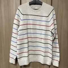 GAPアイボリー ボーダー ニットセーター