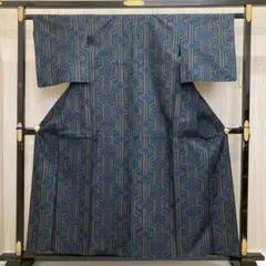 単衣 十町紬 広衿 正絹T-525