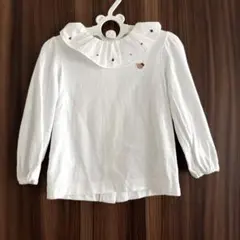 familiar フリル付きホワイトシャツ 90cm