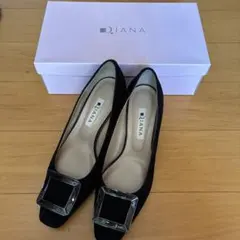 新品同様★DIANA ダイアナ　黒パンプス　23㎝　フォーマル　就活