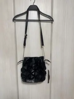 新品未使用★Hinaさん立体フラワーモチーフ ショルダーバッグ ブラック