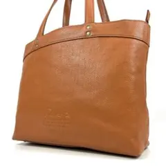 未使用級✨ダコタ トートバッグ シュリンクレザー ブラウン A4PC可 本革