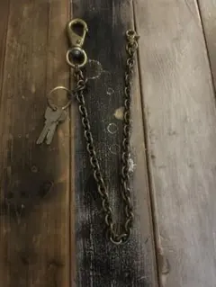 D&G ウォレットチェーン イタリア製 キーリング ロゴチャーム レア