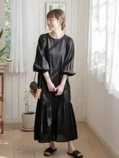 パフスリーブコットンジャガードワンピース／アーバンリサーチ サニーレーベル