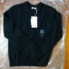 【新品・レア！】ユニクロ　ユー　ドット　ラムクルーネックセーター　黒　Lサイズ