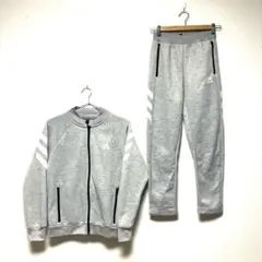 150cm 極美品　アディダス ジャージ 上下セットアップ　スウェット　グレー
