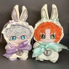 10cm ぬい服 うさぎ 着ぐるみ フード リボン パステルセット いつぬい対応