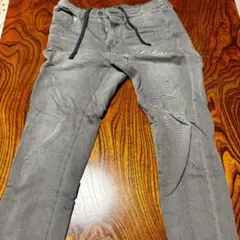 UNIQLO ジョガースリムフィットジーンズ L グレー ユニクロ
