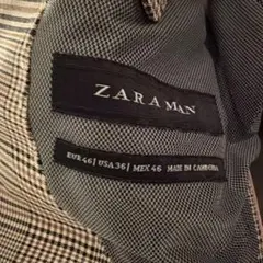 ZARA MAN グレンチェック テーラードジャケット