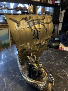 高岡銅器、銅製宝船、宝船、七福神 七福神宝船、七福神寳船、3.8キロ 高岡銅器、銅製宝船、宝船、七福神 七福神宝船、七福神寳船