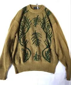 ​【Yves Saint Laurent、立体リーフ柄】オールド サンローランのサムネイル