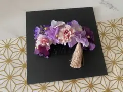 和装髪飾り、和装花飾り ヘッドパーツ、ヘッドコサージュ