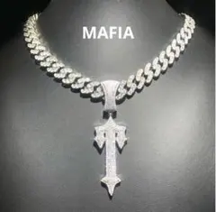 マイアミキューバンチェーン シルバー ネックレス ジルコニア アイスチェーン