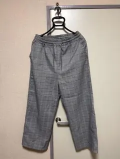 チェックワイドパンツ