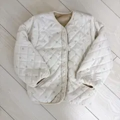 petit main チェリー総柄ブルゾン(アイボリー120cm)