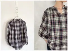 美品 CLOTH&CROSS バルーンシャツ ゆったり ギャザーブラウス