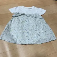 COMME CA ISM 花柄ベビーTシャツ 90-100cm