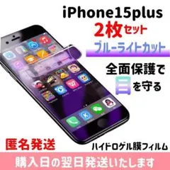 【2枚セット】15plus 画面保護 ブルーライトカット iPhone