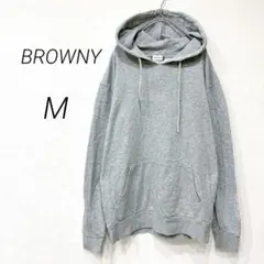 ブラウニー パーカー M ロゴプリント プルオーバー コットン ストリート