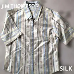 JIM THOMPSON 半袖 シルクシャツ 花柄 ストライプのサムネイル