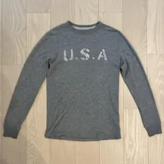 GAP 長袖Tシャツ グレー メンズのサムネイル