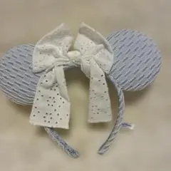 ディズニー カチューシャ ミニー レース ブルー 水色
