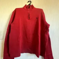 POLO RALPH LAUREN 赤 ハーフジップ トレーナー