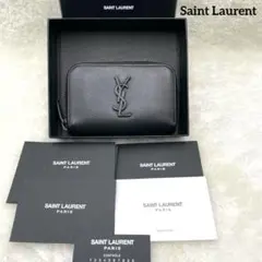 希少 サンローラン コインケース カサンドラ キャビアスキン 付属品有り