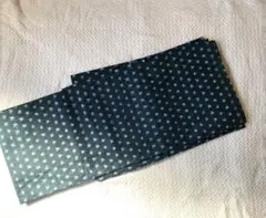 美品　麻着物　ドット　絣　身丈149.5 裄63のサムネイル