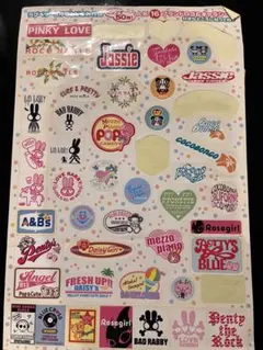 PINKY LOVE キャラクターシール 16枚入り　シール　平成女児　当時物