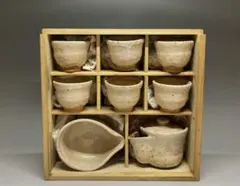 茶道具　萩焼　谷川省三作　数茶碗　十一客　時代箱付　V　A486 茶道具 萩焼 谷川省三作 数茶碗 十一客 時代箱付 V A486 - メルカリ