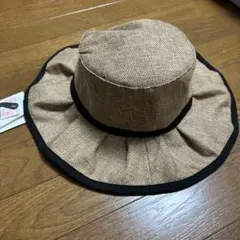 レディース　麦わら帽子　サファリハット