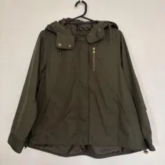 スローブイエナ　オリーブ色 2wayミリタリーフードブルゾン40