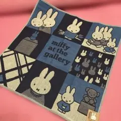 ミッフィー 3重ガーゼハンカチ　マルチ　ブルー