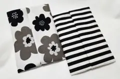 ポケットティッシュケース　ハンドメイド　モノトーン2枚セット