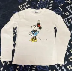 ミニーマウス 長袖Ｔシャツ ホワイト 130〜