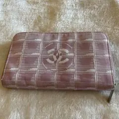 CHANEL シャネル ニュートラベルライン ラウンドファスナー 長財布 ピンク