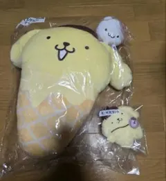 ポムポムプリン当たりくじアイスクリーム風クッション　マスコット