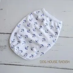 完成品！SS サイズ　接触冷感抗菌　マリーン柄　犬服　ドッグウェア　小型犬