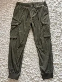 【✨美品✨】H&M カーゴジョガーパンツ カーキ ウエストゴム 裾リブ