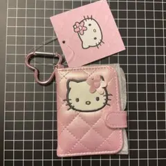 ハローキティ　サンリオ　手帳形ダブルミラー　ミニチュアキルト