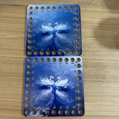白鳥デザイン刺繍道具 2枚セット