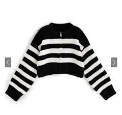 GRL グレイル　ボーダー柄ジッパーニットトップス[at2126]のサムネイル
