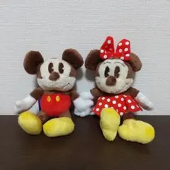 【Disney】ミッキーマウス・ミニーマウス ぬいぐるみストラップ