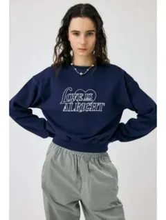 LETTERED EMBROIDERY MOUSSY スウェット トレーナー