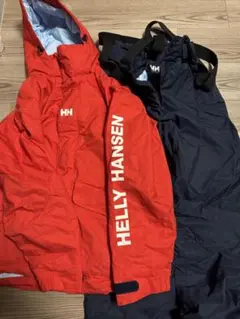 HELLY HANSEN スノーウェア 上下セット M ジャケット パンツ赤・紺