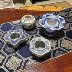 青白磁の装飾4個セット