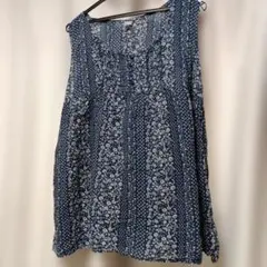 SILEARE 花柄 ノースリーブ チュニック 3Lサイズのサムネイル