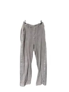 パープルグレー コーデュロイ ストレートパンツ